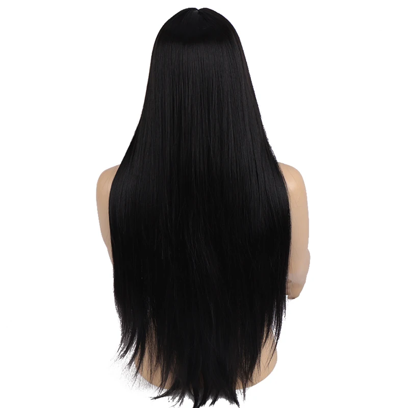 MSTN 26 дюймов длинные прямые волосы высокой плотности синтетический парик Омбре синий/розовый/коричневый/красный натуральные волосы для женщин вечерние парик для косплея - Цвет: M1