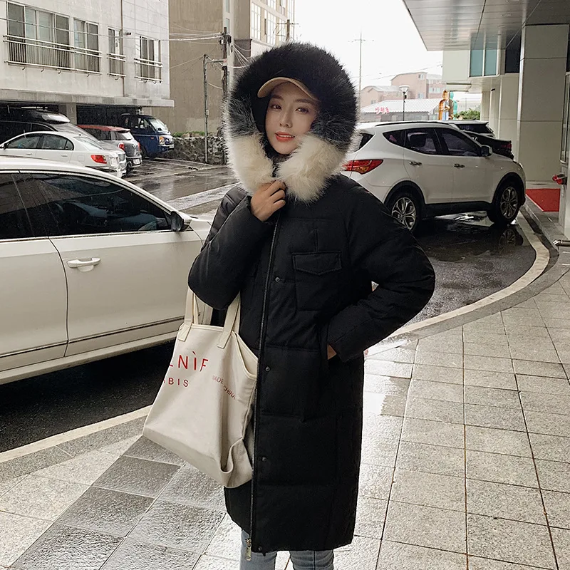

New Style Winter down Jacket Cotton-padded Clothes Thick Coat Women's Winter down Coat Korean-style CHIC Medium-length over-the-
