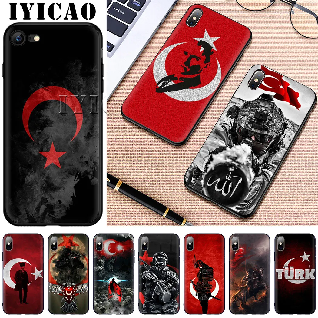 IYICAO Турция модные мягкие силиконовые чехол для iPhone 10 8 7 6 6S Plus 5 5S SE Xr Xs Max X Чехол |