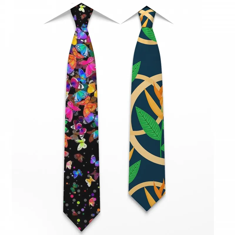 Fashion ties for men 8cm Funny Mens Harajuku Printed Polyester Neckties Gravata man's Wedding Ties shirt Accessories 8S-LD49