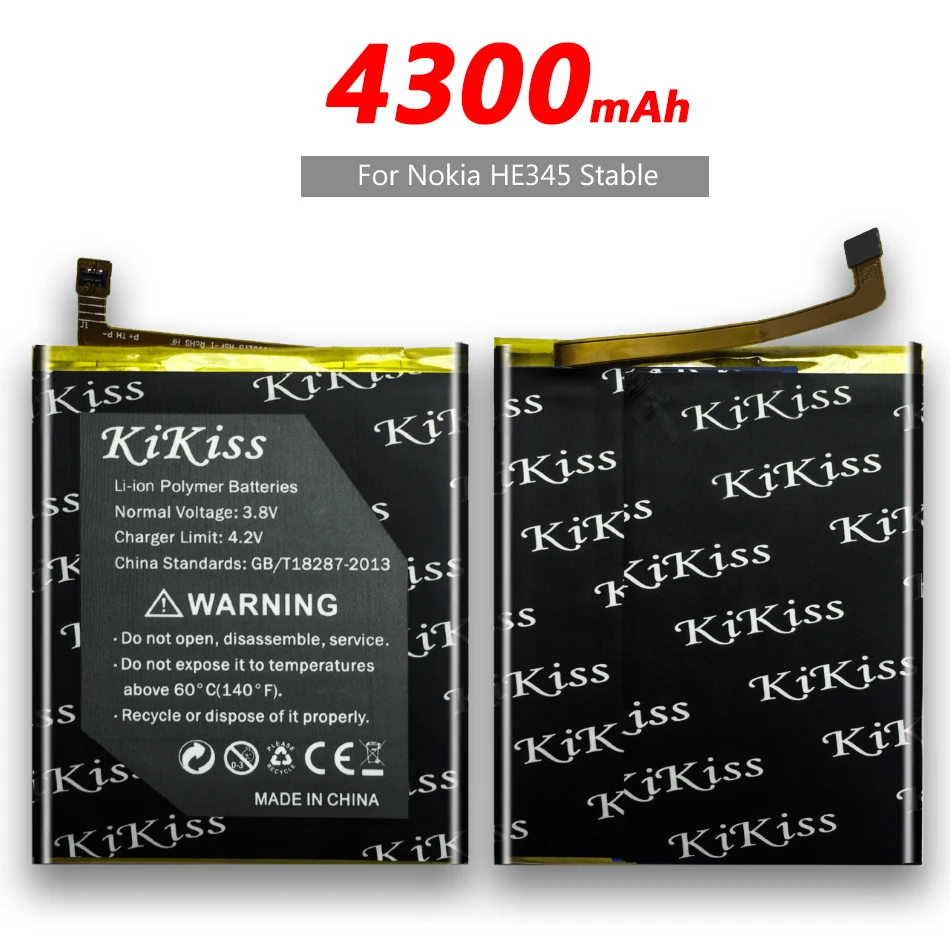 4300 мАч HE345 для Nokia 6 2nd 6 TA-1054 HE 345 телефон Литий-полимерный аккумулятор большой мощности