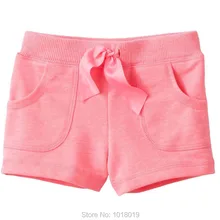 Качественная одежда из чесаного хлопка для маленьких девочек Детские шорты, штаны новинка года, летние пляжные повседневные брюки для девочек детская одежда