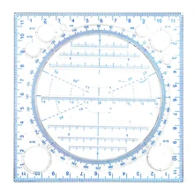 Règle de dessin multifonctionnelle, polyvalente, courbe ronde, ligne parallèle horizontale, ligne parallèle verticale