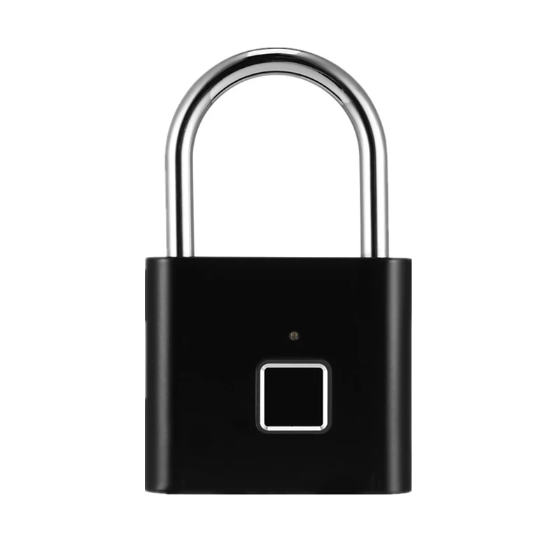 Black Без ключа USB Перезаряжаемый отпечаток пальца умный замок Быстрый разблокировка дверной замок портативный Противоугонный отпечаток пальца дверной замок для багажа - Цвет: Black