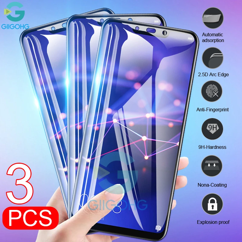 1 3 шт защита экрана закаленное стекло для Huawei Honor 10 10i 20 Lite Pro 8A 8X 8C 8S MATE 9H полное