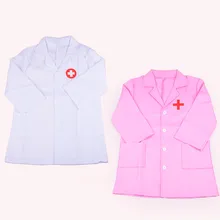 Детская одежда, костюм для ролевых игр, комбинезон доктора, белый, розовый, платье, униформа медсестры, обучающая игрушка, Детский костюм Доктора