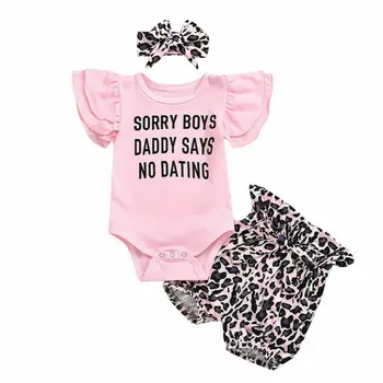 

Summer Toddler Newborn Baby Girl Sister Matching Leopard Print 3Pcs Outfit Set Infant Summer Cute Lovely Clothes Suit 0-5T