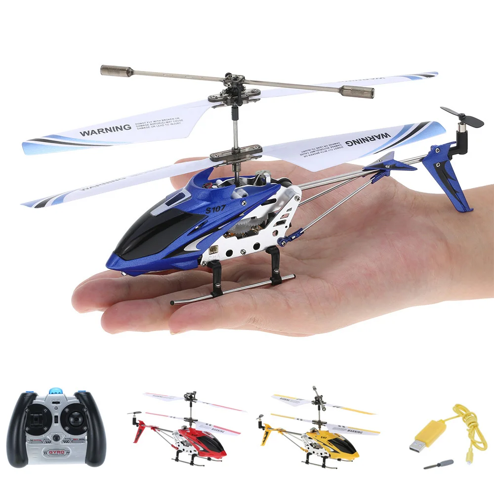 NEW REMOTE CONTROL 3.5 CHANNEL 9" GYRO SCOPE METAL HELICOPTER IN &OUT FLYING TOY 