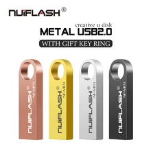 Nuiflash USB флеш-накопитель 8 ГБ/16 ГБ/32 ГБ/64 ГБ флеш-накопитель 128 ГБ Флешка флеш-диск USB 2,0 карта памяти USB диск Бесплатный брелок