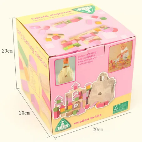 

Pink Paragraph the United Kingdom Building Blocks Cloth Bag 100 Tablets Real Wooden Toys Educational Color Building Block 2.3