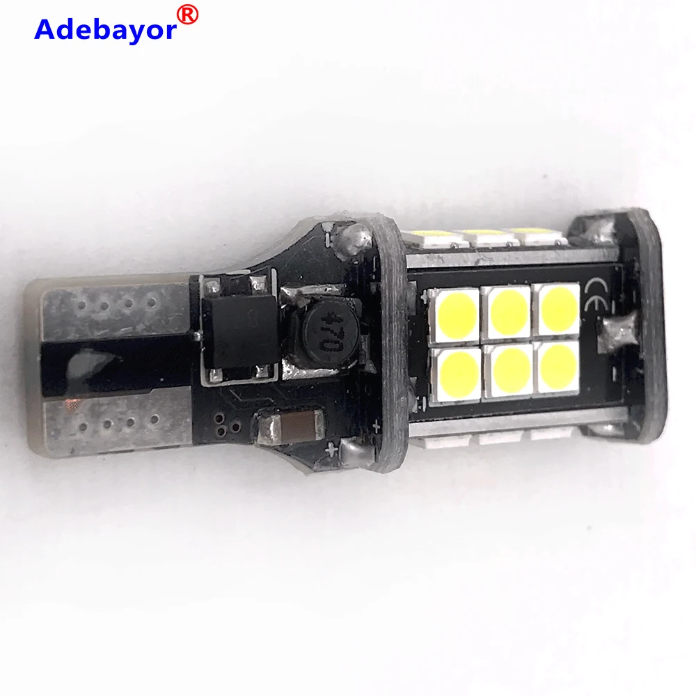 100 шт. T15 24 SMD 3030 светодиодный светильник, лампа для автоматического тормоза, автомобильный резервный обратный светильник, высокий светильник, декодирующий светильник, указатель направления