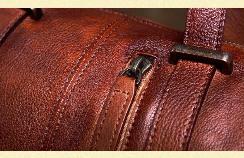 Ladies Genuine Leather Shoulder Bag Large Capacity Vintage Women's Handbags Luxury Hobos Design Women Business Trip Big Tote Bag