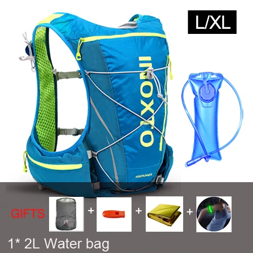 LXL blue bag 2L NEWBOLER 8л 10л Женская Мужская сумка марафон гидратационный жилет пакет для 2л сумка для воды сумка для велоспорта походная сумка для спорта на открытом воздухе Рюкзак для бега - Цвет: LXL blue bag 2L