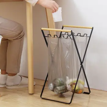 

Trash Bags Holder Stand Foldable Countertop Waste Sorting Organizer Storage Rack