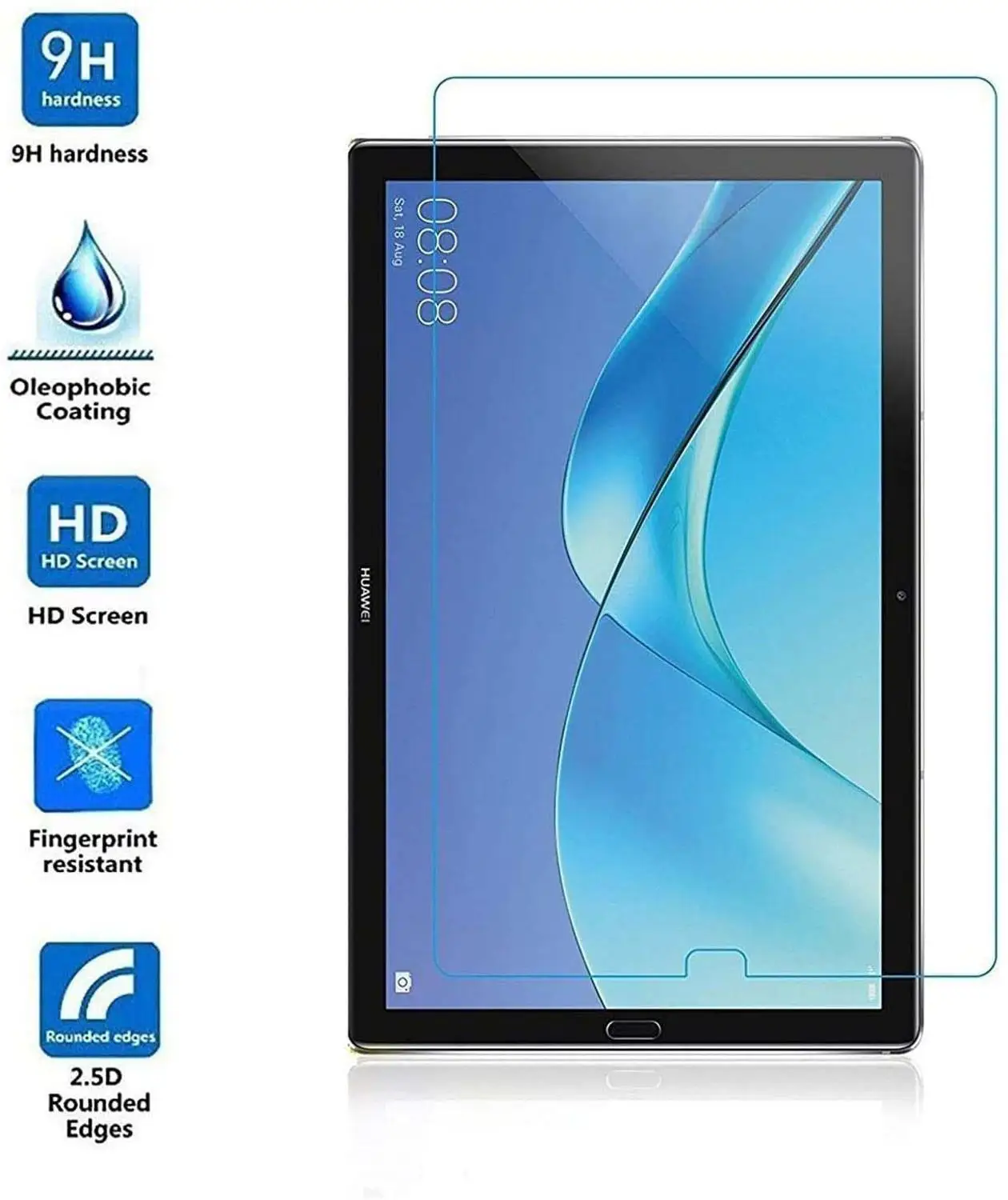 

For Huawei MediaPad M5 M6 10.8 inch - 9H Premium Tablet Clear Tempered Glass Screen Protector Film Protector Cover