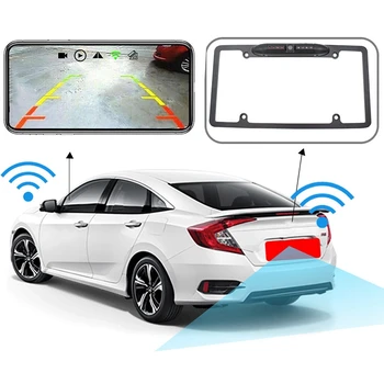 

Universal HD WiFi Car License Plate Frame Wireless Reversing Camera Waterproof Night Vision Monitor Android & IOS