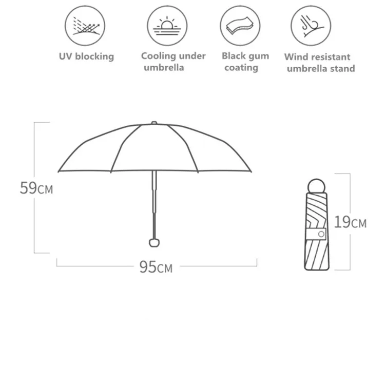 Мини-капсула Зонт пятискладной солнцезащитный анти-УФ Paraguas Зонт parapluie складной женский Карманный Зонт для женщин