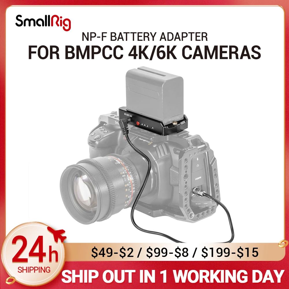 Smallrig Npf Battery Adapter Plate For For Blackmagic Design Pocket