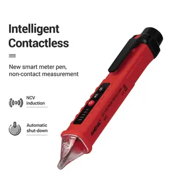 

AC 12V~1000V Non-contact Induction Test Pencil Electrical Tester Sound/Light Alarm Voltage Detector with Flashlight