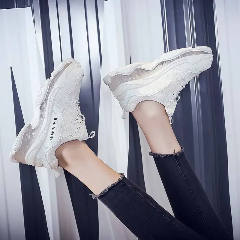 Г., эксклюзивный дизайн, женская обувь на плоской подошве на платформе белые женские кроссовки, tenis zapatillas mujer