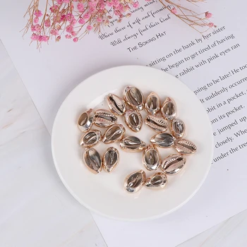 

20Pcs Fashion Design DIY Gold/Silver Plated Shell Conch Beads Cowrie Jewelry Craft Accessories Home Decoration