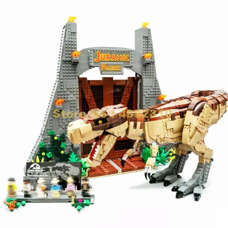 11338 3156 шт фильм Юрского периода t-rex rampage динозавр bela строительные блоки 75936 Кирпичи Игрушки