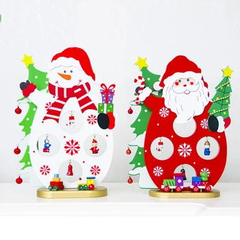

Wooden Christmas Trees Decor Ornaments Festival Party Xmas Tree Home Table Desk Decoration Kids Christmas Gifts