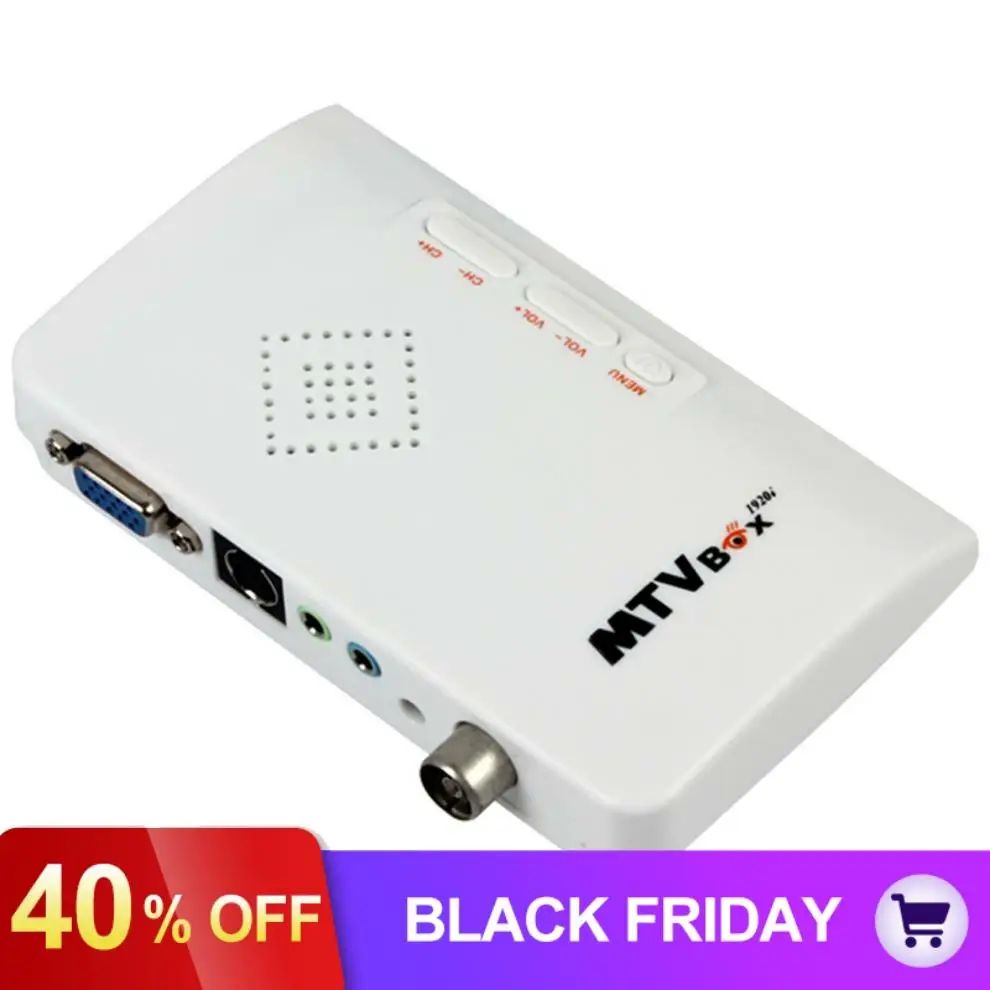 Внешний HD tv BOX цифровой компьютер программа приемник тюнер с динамиком поддержка CRT/lcd монитор