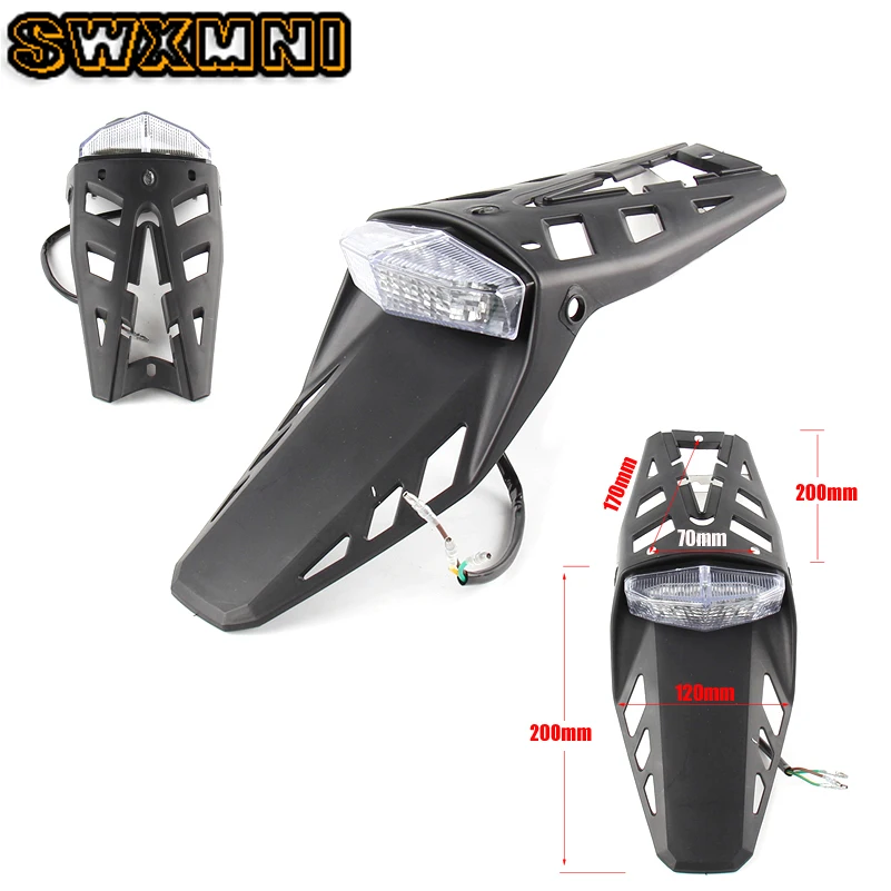 Brand New Universal Portative Motorcycle For Enduro Trailbikes LED Rear Licence Fender Tail Light Honda XR400 CRF250 CRF450 |