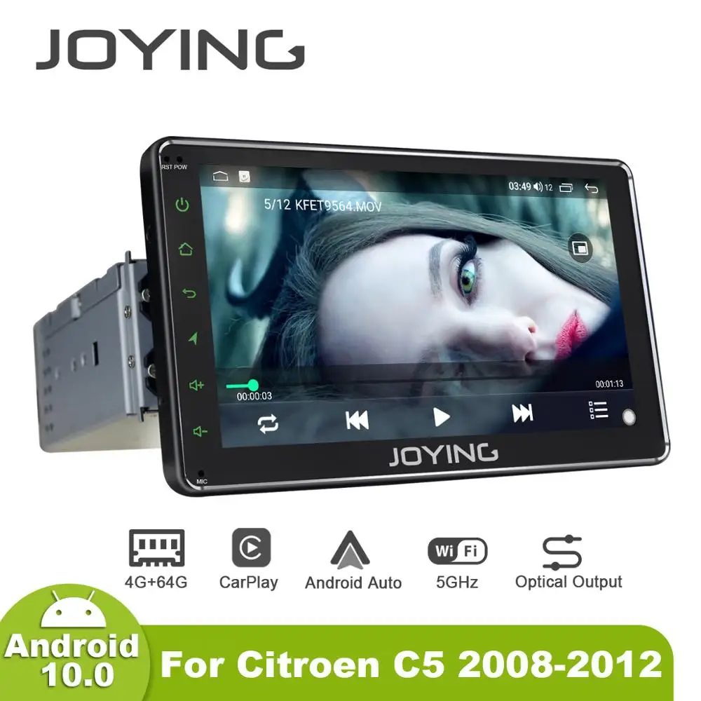 7inch/8.8inch Single Din Android10 Radio for Citroen C4 C5 Navigation Carplay GPS DSP SPDIF Subwoofer Bluetooth 5.1 Split-screen