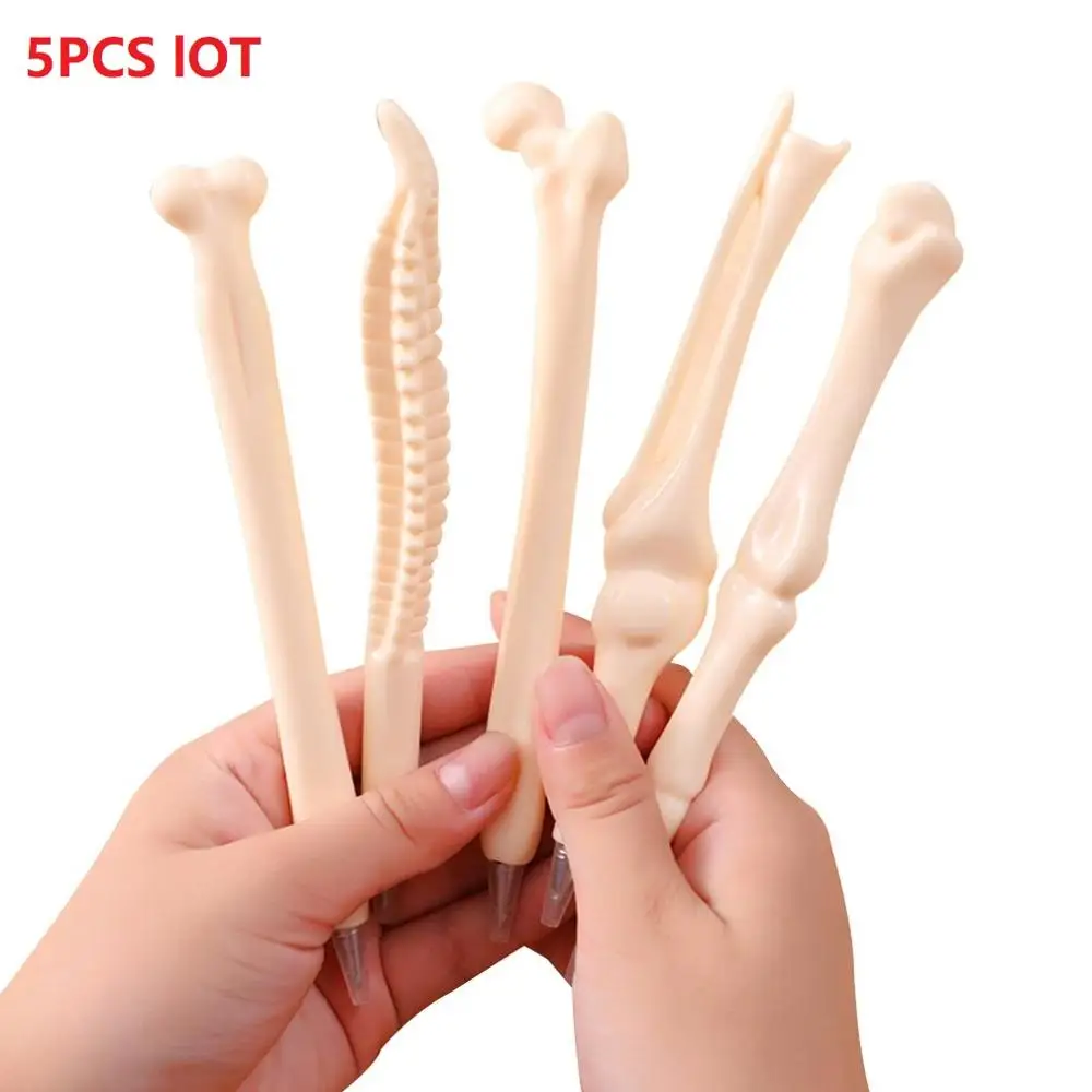 

5/6pcs mini pen Bone Shape ballpoint pens gel novedoso criativa Novelty nurse gift School Stationery office accessories supplies