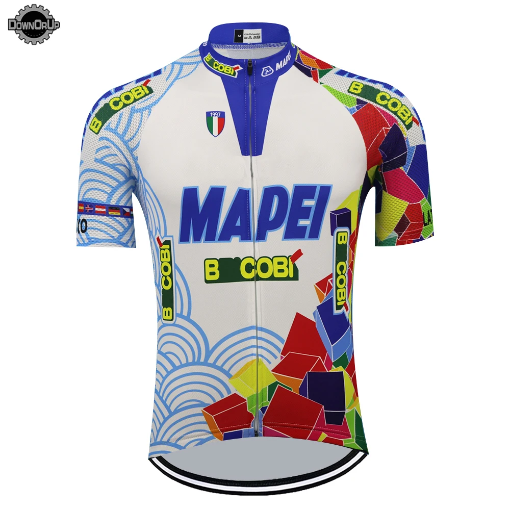 

Retro cycling jersey 2020 pro team men's Blue Quality Highway Bike Cycling Jersey MTB summer road Bicycle Clothes Triathlon
