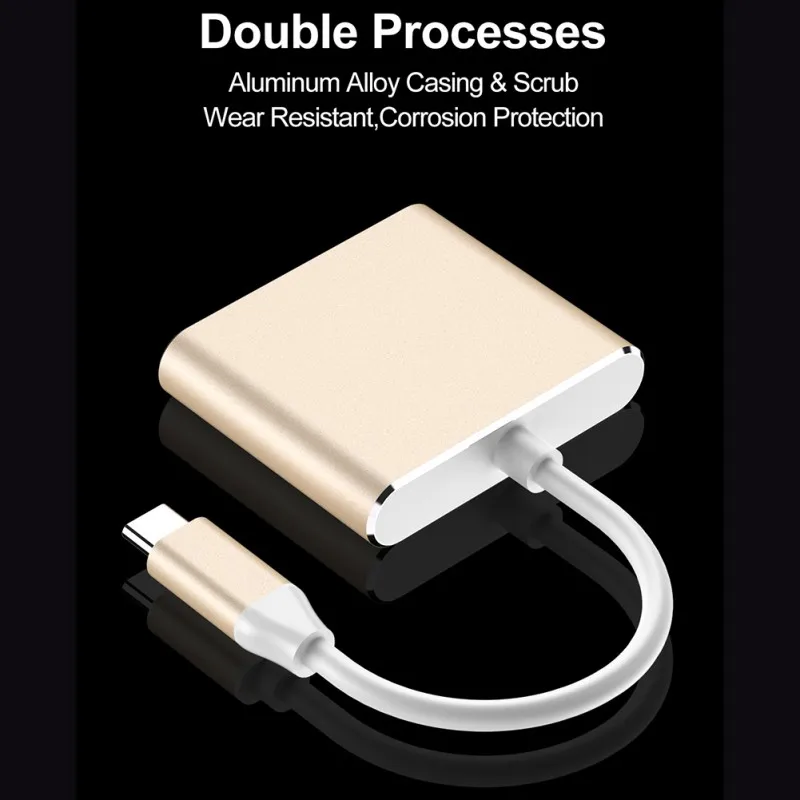 Type C USB 3,0-USB-C 4K HDMI USB 3,0 адаптер 3 в 1 концентратор конвертер адаптер для Apple Mcabook адаптер