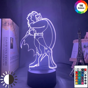 

Marvel Batman Led Night Light for Child Kids Bedroom Decor Nightlight Rgb Cool Birthday Gift Acrylic Battery Table Lamp Batman