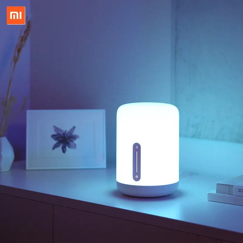 Xiao mi jia прикроватная лампа 2 Smart Light Голосовое управление сенсорный выключатель mi home приложение Светодиодная лампа для Apple Homekit Siri& xiaoai часы