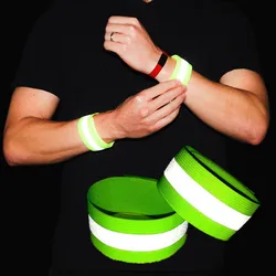 Sangle de sécurité élastique réfléchissante, ceinture de sécurité pour course de nuit, sport, marche, vélo, bras, brassard de Protection d'avertissement 