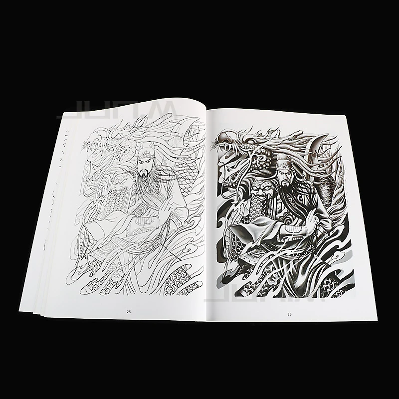А4 большая картина тату книга цветной эскиз контрастный цвет Миф Легенда история