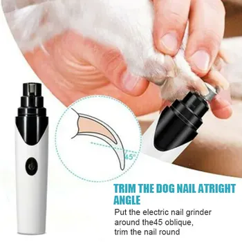 

Rechargeable Painless Pet Nail Grinder Dog Electric Nail Clippers Painless Cat Paws LB88