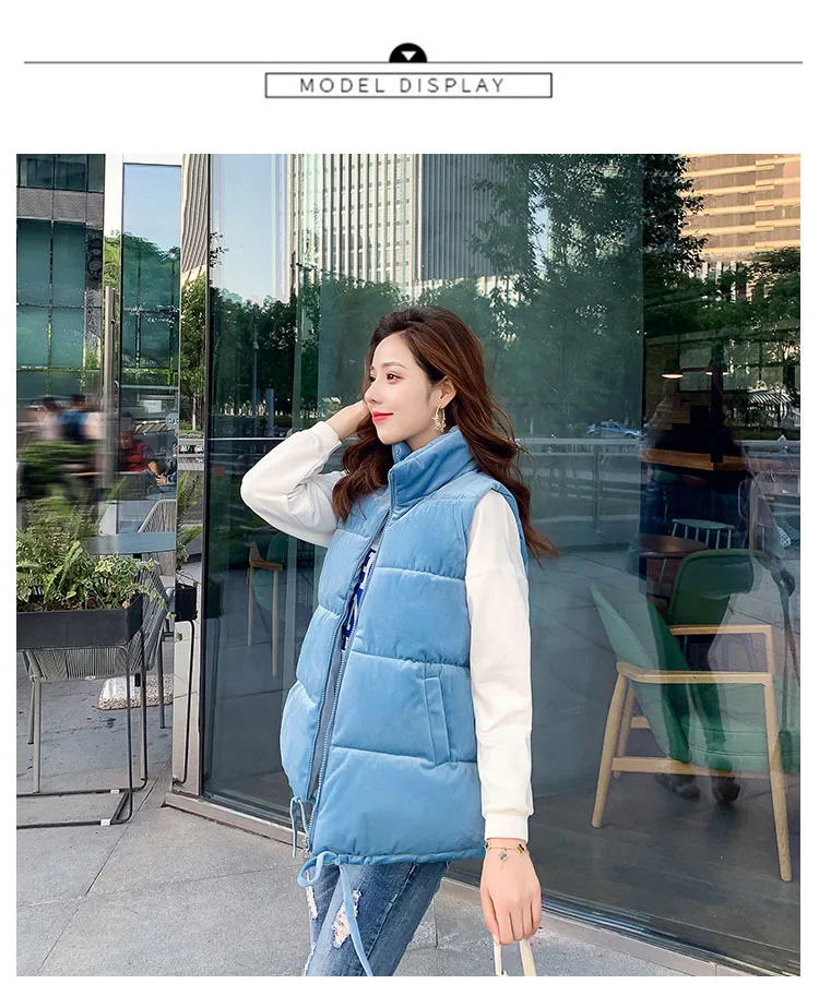 Осенне-зимний Повседневный однотонный хлопковый жилет на молнии, женский ветрозащитный жилет без рукавов, теплые куртки, женский жилет