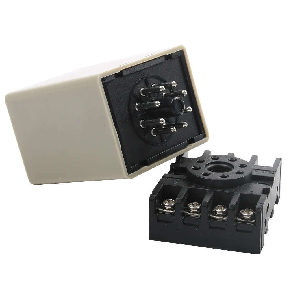 AC 36V 110V 220V 380V DC 24V Реле времени задержки 0~ 60 Seconds 0~ 60 Minutes AH3-3 с многоконтактной штепсельной вилкой