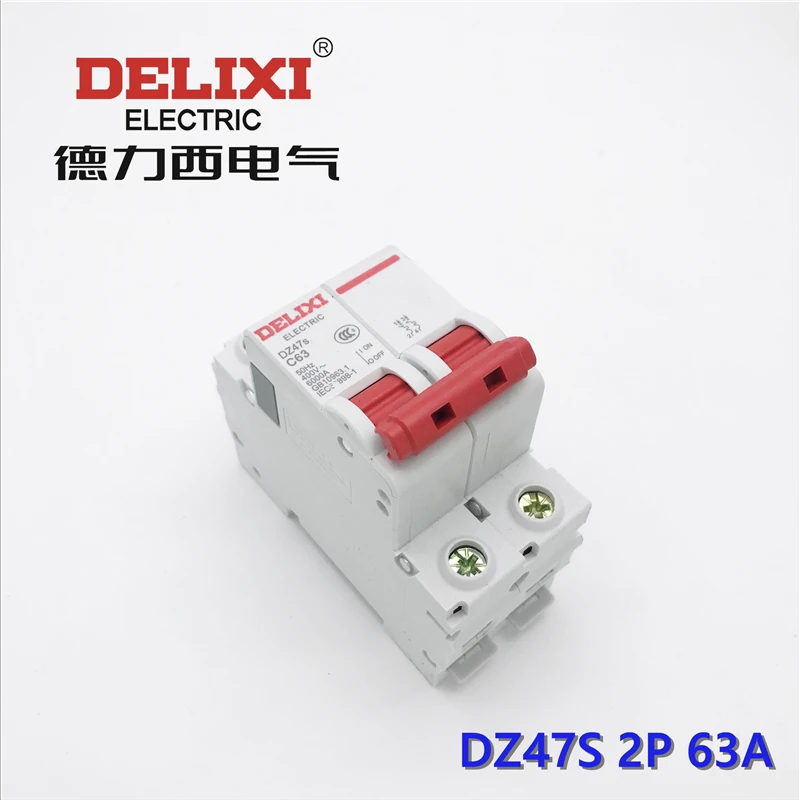 DELIXI миниатюрный автоматический выключатель DZ47 DZ47s Тип C 2P 6A 10A 16A 20A 25A 32A 40A 63A