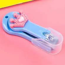 1 шт. Детские Маникюрные ножницы с крышкой корона для маленьких детей кусачки для ногтей ног Резак Маникюрный Триммер инструмент для ухода за ногтями детей