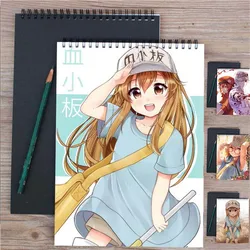 Anime Sketchbook Cute Graffiti Drawing Sketch Book A4 Art Cells At Work Platelet Professional Painting Book Blank Beige Paper