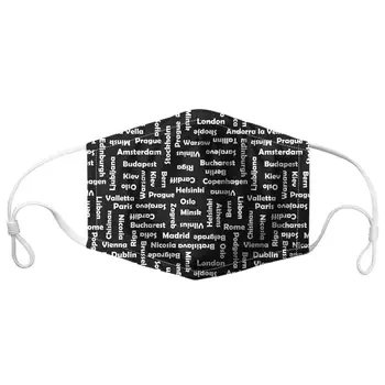 

Face Mouth Mask 7 Anti Haze PM2.5 Filter Reusable Comfortable Masks Print Kids Cool Letter Germ Protection
