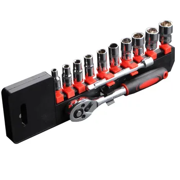 

12pcs 1/4-Inch Car Repair Socket Set Wrench Kit Tool Ratchet Set Torque Wrench Combination Bit TN88