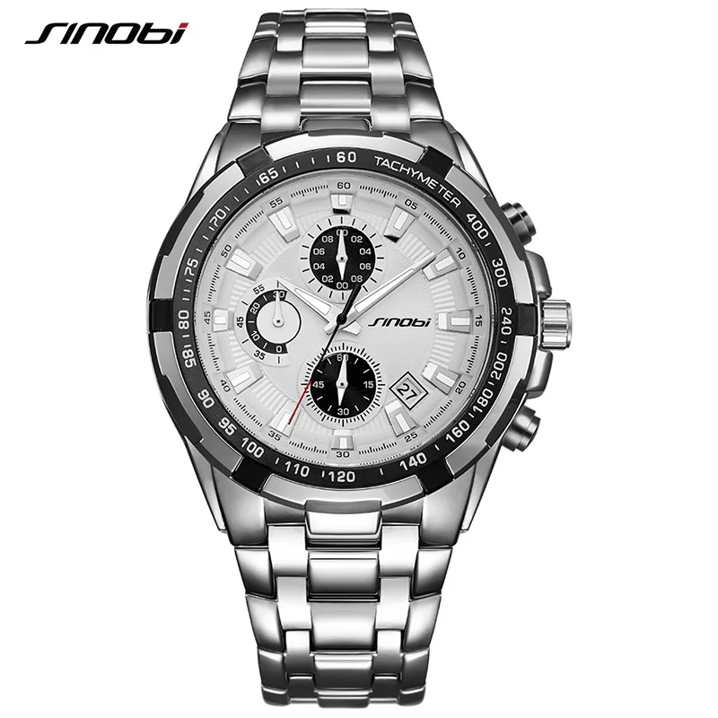 

2020New Fashionable Luxury Business Men Watch of Stainless Steel Strap Waterproof Multi-function Quartz Men Watch Erkek KolSaati