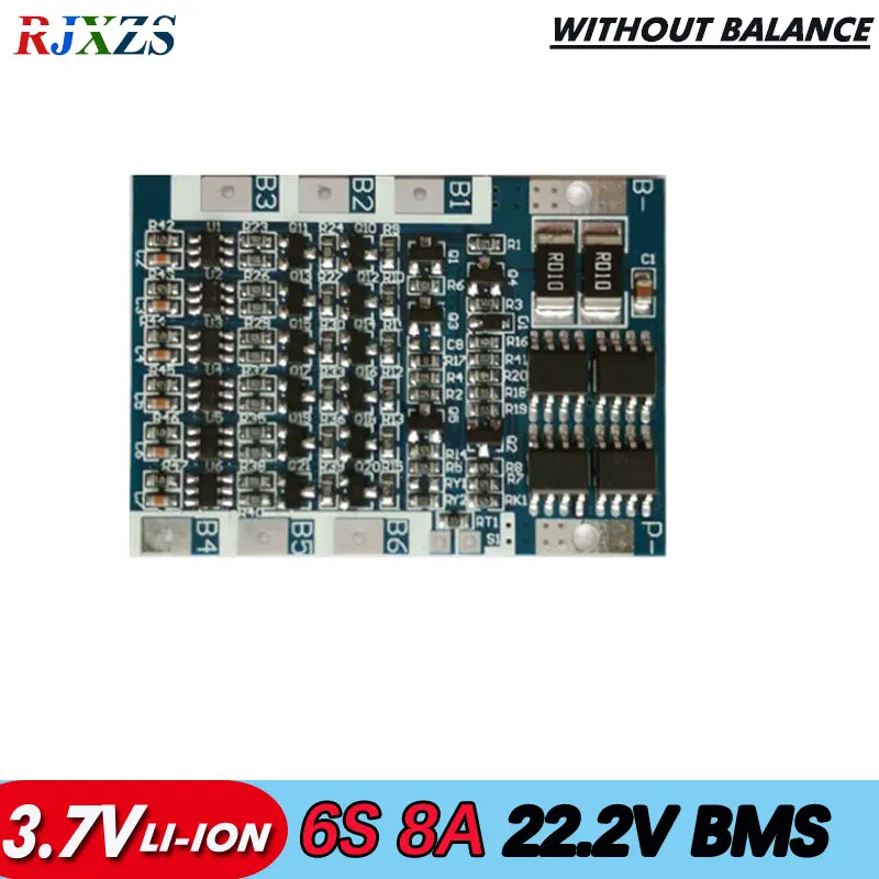 Плата защиты батареи 6S 8A 22 2 в 25 литий-ионная BMS PCM bms pcm без балансировки для
