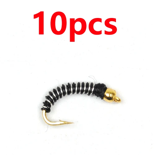 10pcs 10 шт.#14 brasie migees Chironomids nymph рыболовные приманки в виде мух - Цвет: 10pcs
