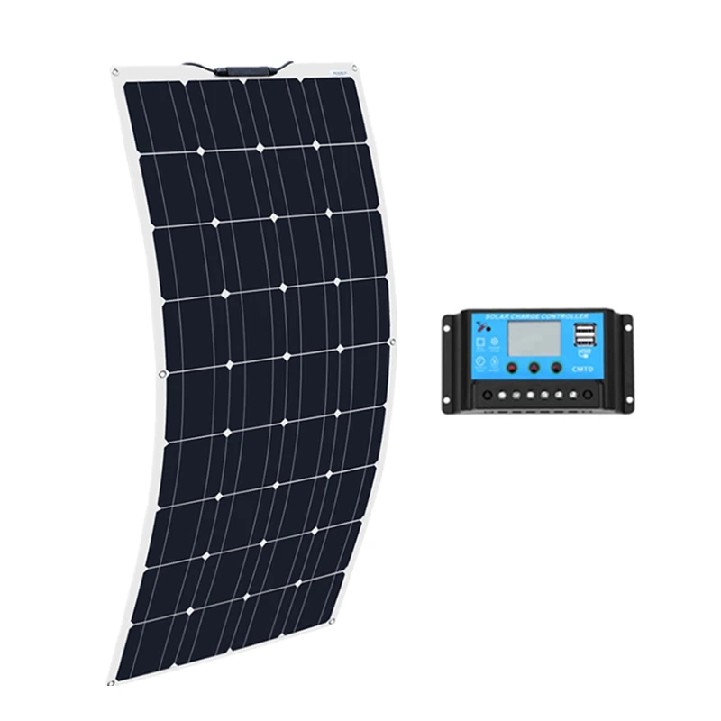 Зеленый камуфляж Xinpuguang 18v 100W Панели солнечные+ 10A контроллер монокристаллического клетки для 12V Батарея Мощность Зарядное устройство домашний солнечный модуль Системы - Цвет: Зеленый камуфляж