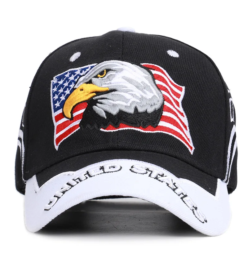 The New Animal Farm Snap Back Trucker Hat Patriotic American Eagle and American Flag Baseball Cap USA 3D Embroidery 2020 grey baseball cap